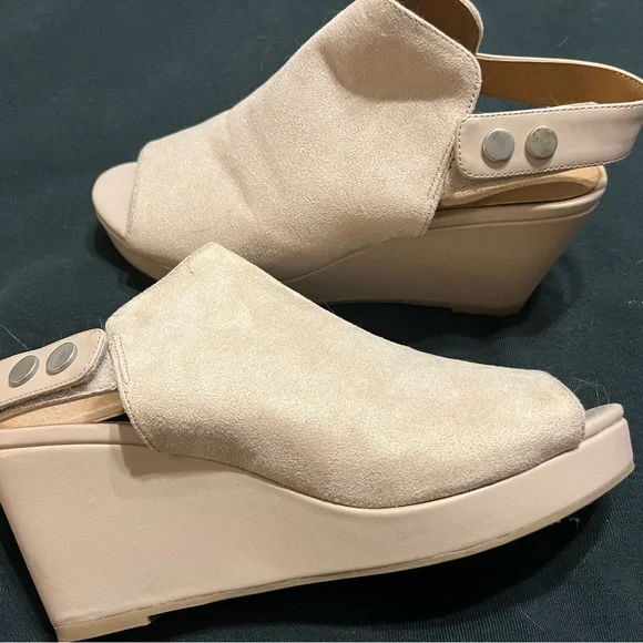 ComfortView Wedge Open Toe Slingback Sandal. Size 8W. - Picture 4 of 5